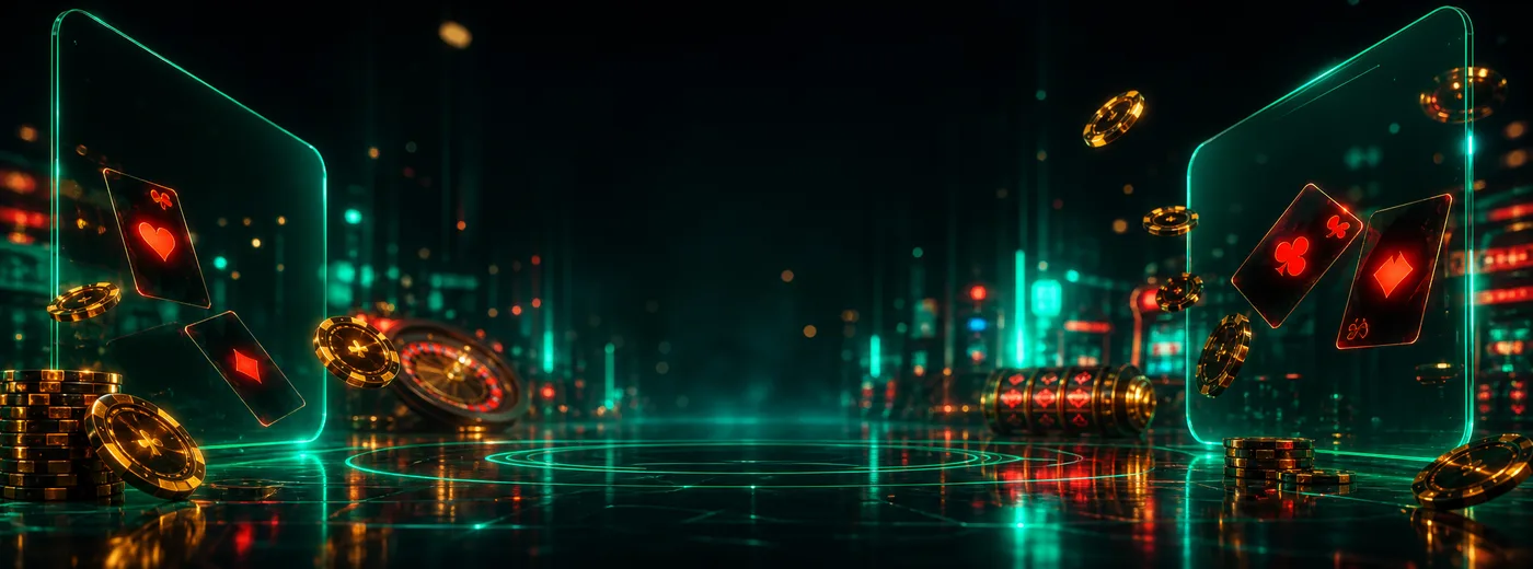Moderne Lobby des Online-Casinos Betonred mit roten Akzenten