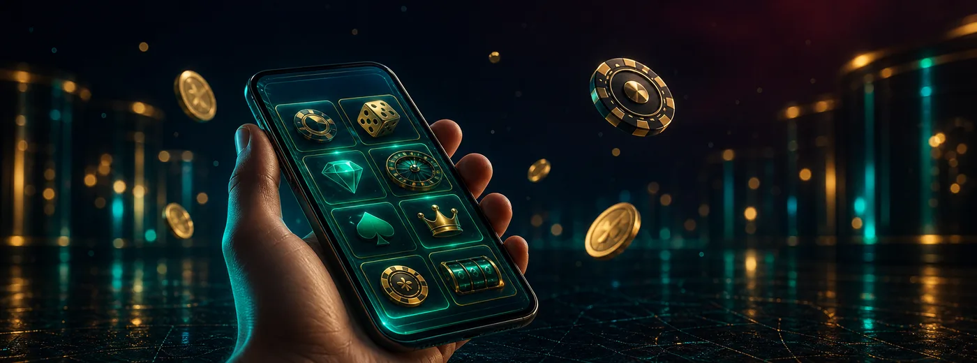 Smartphone mit der Lobby des Betonred Casinos in der Hand eines Spielers
